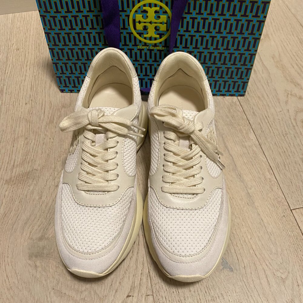 Tory Burch Cream/Off-White Women's Sneakers - Picture 13 of 13